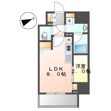 ストーリア名古屋城西(1LDK/9階)の間取り写真