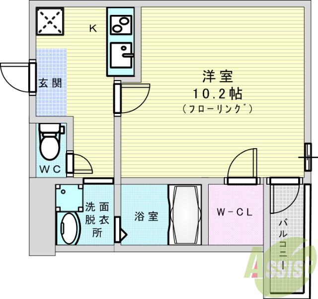 フジパレス瑞光駅東(1K/2階)の間取り写真