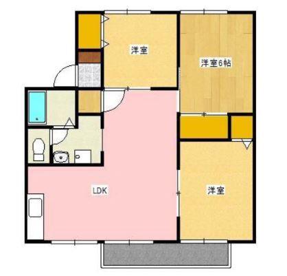 スルガヒルキャッスル(3LDK/1階)の間取り写真