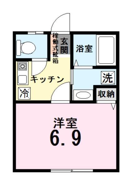 プレジール七里(1K/2階)の間取り写真