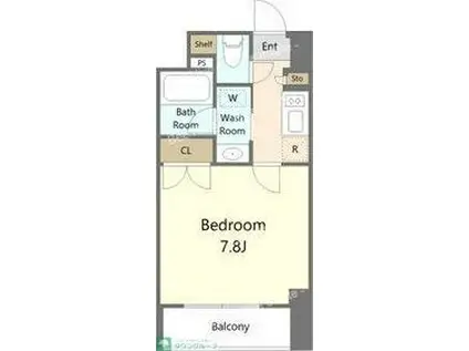 レジデンス金山スクエア(1K/4階)の間取り写真