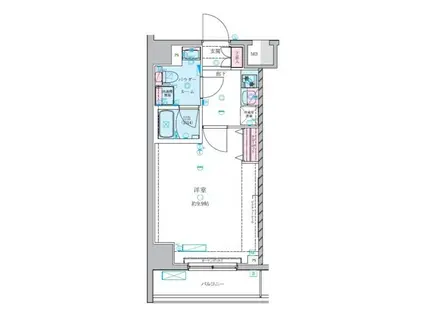 ジェノヴィア白糸台スカイガーデン(1K/3階)の間取り写真