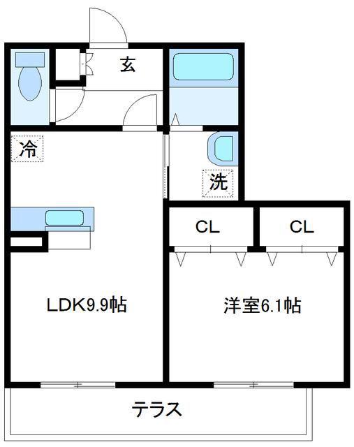 SEJOUR AIKOU(1LDK/2階)の間取り写真