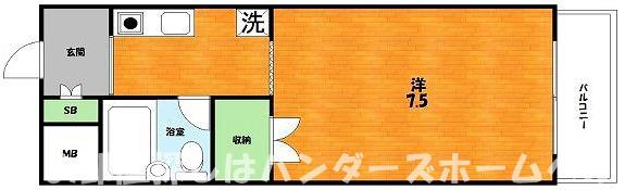 アークハイツ(1K/2階)の間取り写真