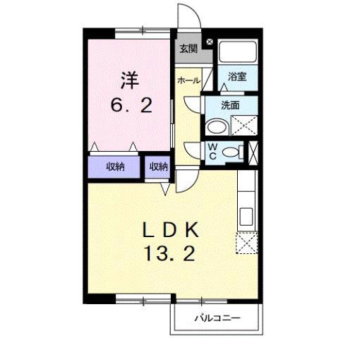 ＪＲ和歌山線 岩出駅 バス乗車時間：18分 最寄りバス停で下車 徒歩4分 2階建 築30年(1LDK/2階)の間取り写真