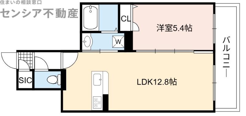 シャーメゾン クローバー(1LDK/2階)の間取り写真