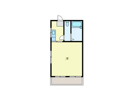 柏フラット(1K/1階)の間取り写真