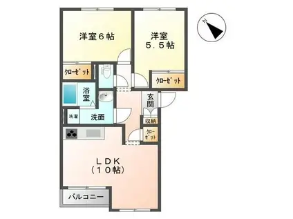 パストラル PASTORAL(2LDK/2階)の間取り写真
