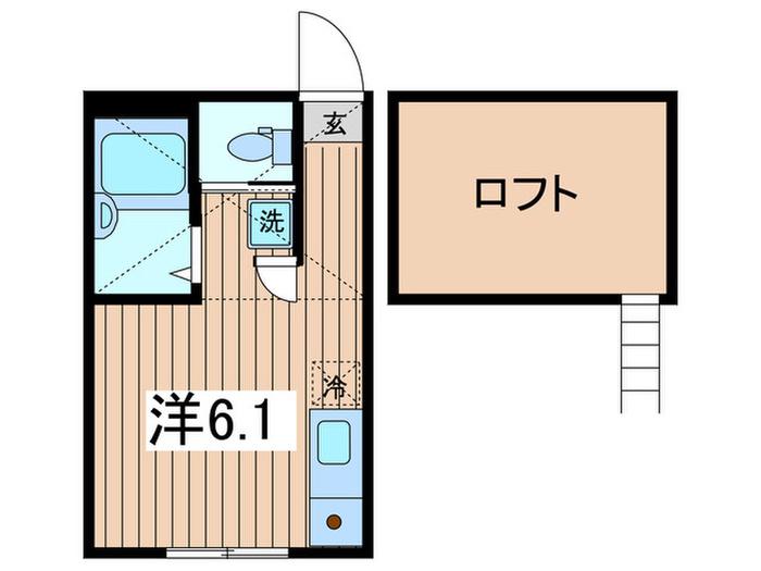 グラッチェ二俣川(ワンルーム/1階)の間取り写真