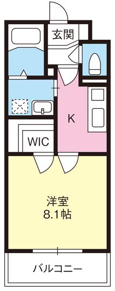 VRD富士(1K/1階)の間取り写真