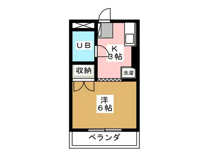 第2ふじたけマンション(1K/1階)の間取り写真