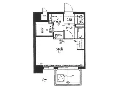 ピュアドーム天神アクロス(1K/10階)の間取り写真