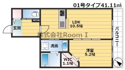 ルアナ堂ケ芝・旭化成ヘーベルメゾンHEBEL HAUS(1LDK/2階)の間取り写真