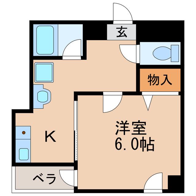 イトサンビル(1K/2階)の間取り写真