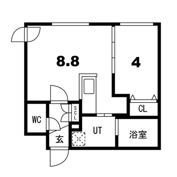 ONE STAGEひばりが丘II(1LDK/1階)の間取り写真