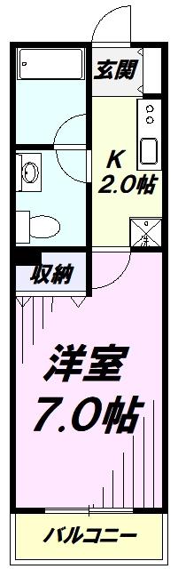 JZ COURT(1K/3階)の間取り写真