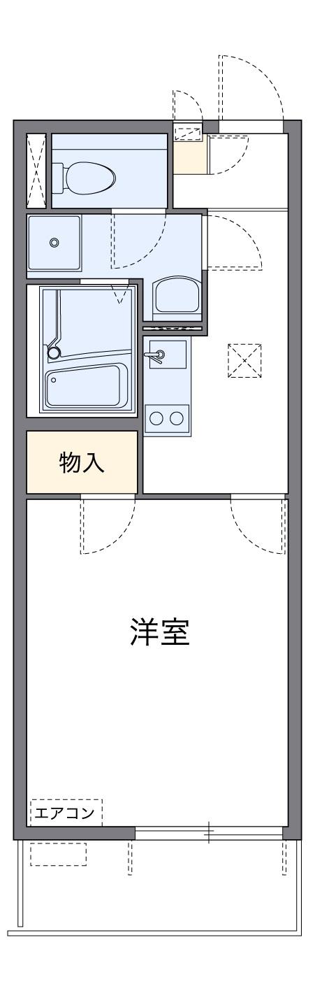 レオネクスト加美北せいわ(1K/3階)の間取り写真