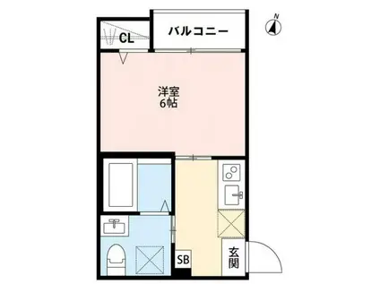 グローベルメゾン綾瀬(1K/3階)の間取り写真