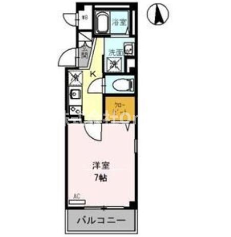 アダージェ小路(1K/2階)の間取り写真