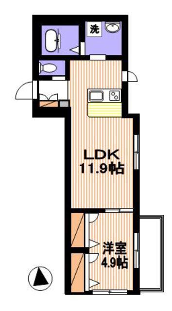グラン ヴィラージュ(1LDK/3階)の間取り写真