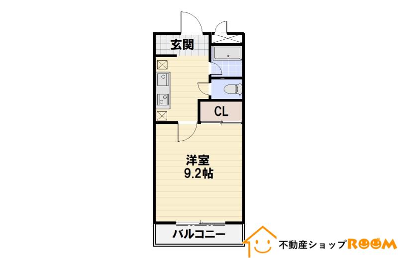 BRIZZ龍ケ原CANAL(1K/2階)の間取り写真