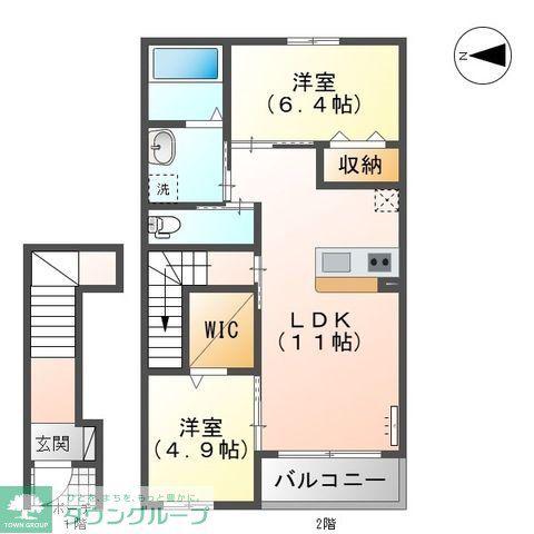 イト早野パレス(2LDK/2階)の間取り写真