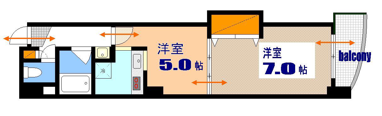 ステインノセ(1LDK/4階)の間取り写真