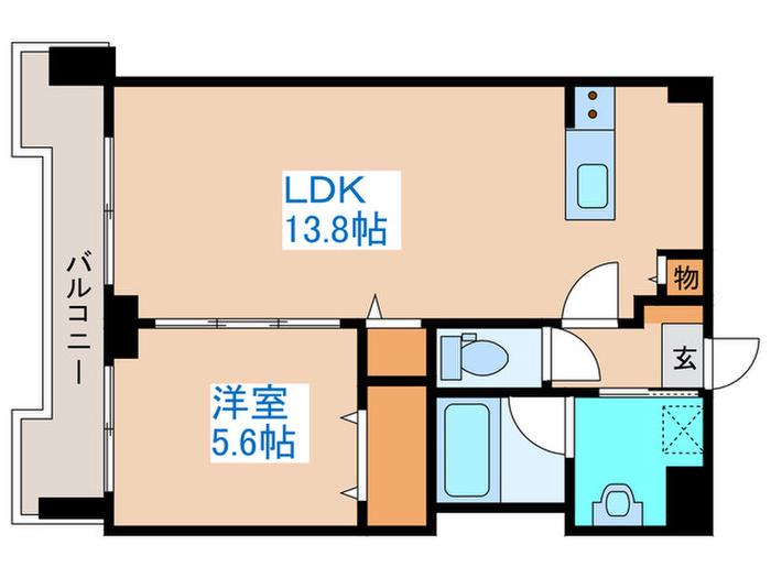 マストライフ南4条(1LDK/4階)の間取り写真