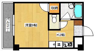 パークホレスト(1K/2階)の間取り写真