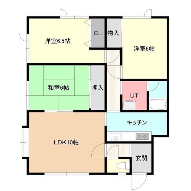 パールハイツ(3LDK/2階)の間取り写真