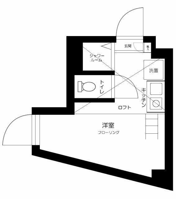 CLASS市ヶ谷(ワンルーム/2階)の間取り写真