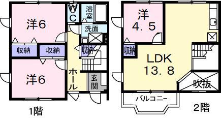 リーヴメゾン(3LDK/1階)の間取り写真