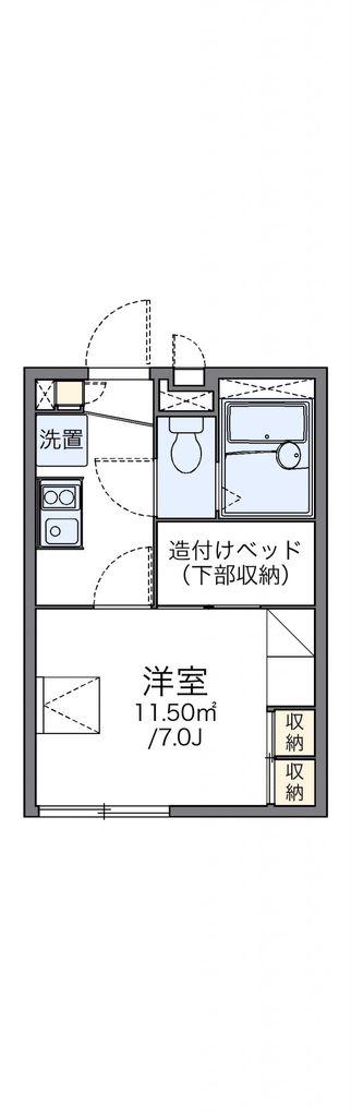 レオパレスメゾン ローリエ(1K/2階)の間取り写真