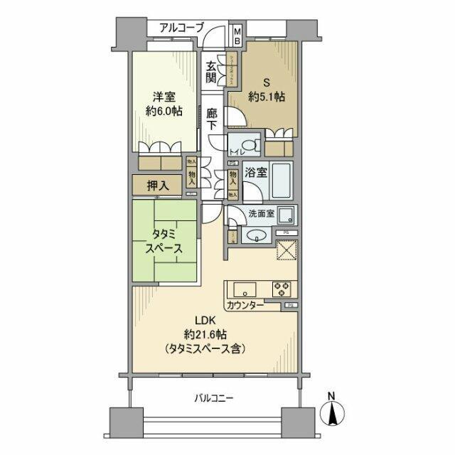 BERISTA衣笠駅前壱番館(3LDK/10階)の間取り写真