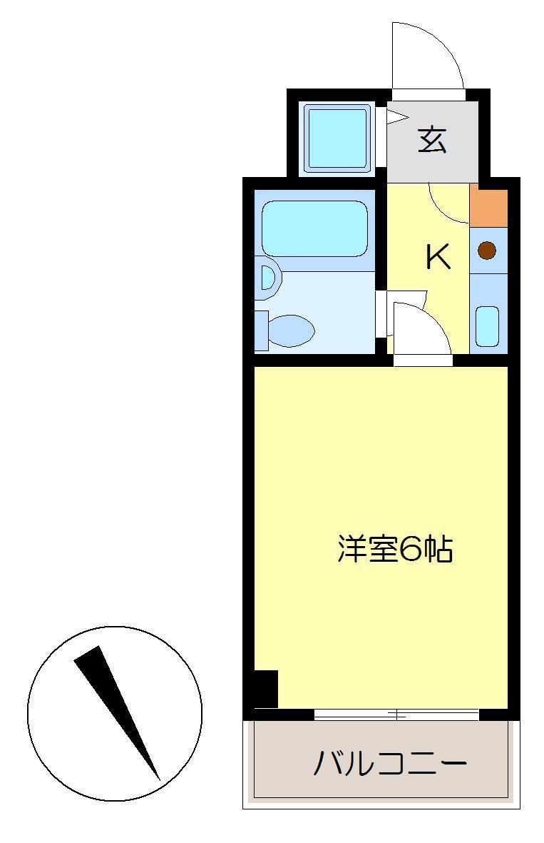 朝日プラザ呉センターコア(1K/7階)の間取り写真