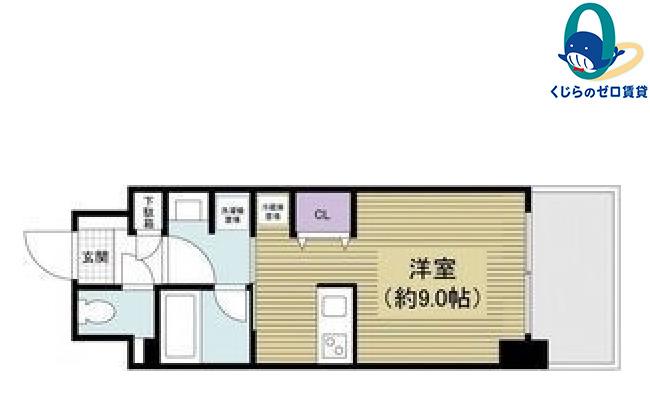 ALATO丸の内(ワンルーム/12階)の間取り写真