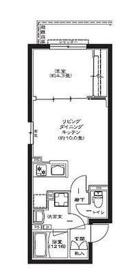 MAXIV CROS板橋(1LDK/3階)の間取り写真