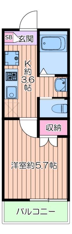 レガーロ・ソラーレ(1K/1階)の間取り写真