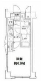 セントパレス大鳥居(1K/5階)の間取り写真