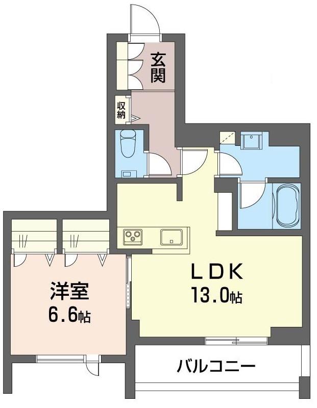 シャーメゾン港南台(1LDK/3階)の間取り写真