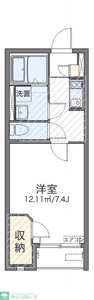 レオネクスト小山ロイヤル館(1K/1階)の間取り写真