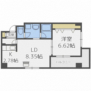 A STAGE(1LDK/3階)の間取り写真