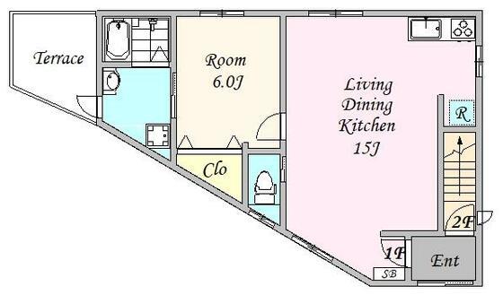 EZE HOUSE(1LDK/1階)の間取り写真