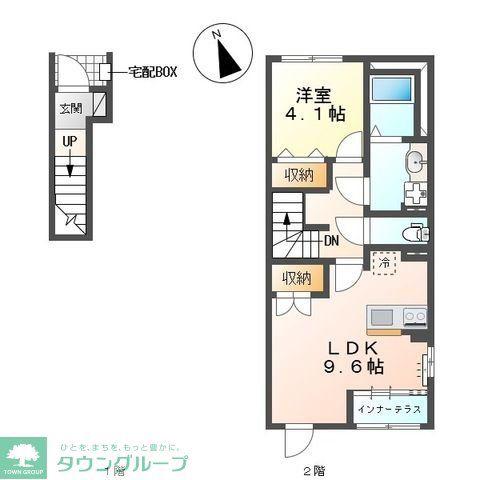 川口市大字安行領根岸 アパート工事(1LDK/2階)の間取り写真