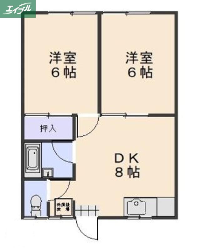 メゾンドいづみ(2DK/2階)の間取り写真