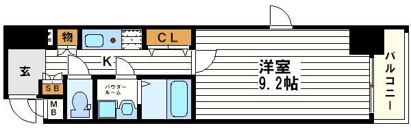 サムティ本町東レジックス(1K/8階)の間取り写真