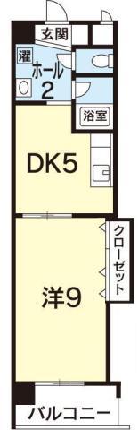 ステージア常三島(1DK/7階)の間取り写真