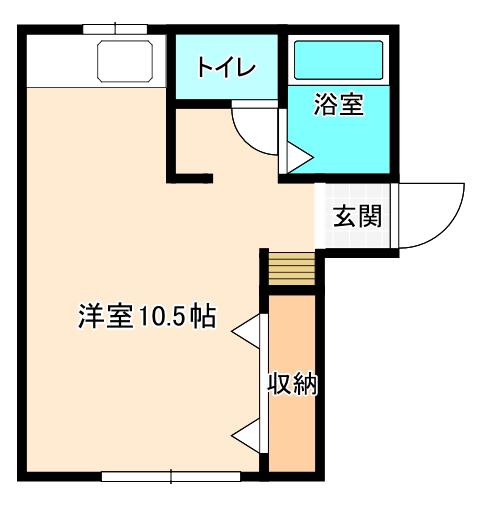 エムズ武部(ワンルーム/1階)の間取り写真