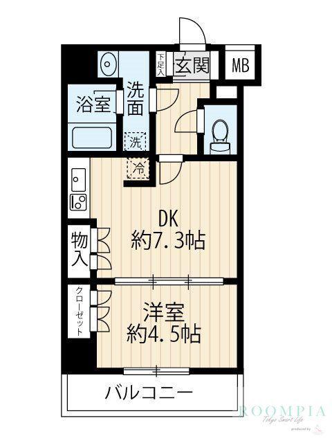 セジョリ大山(1DK/1階)の間取り写真
