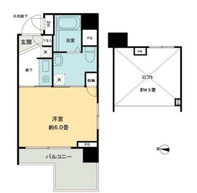スタジオスクエア住吉(1K/8階)の間取り写真